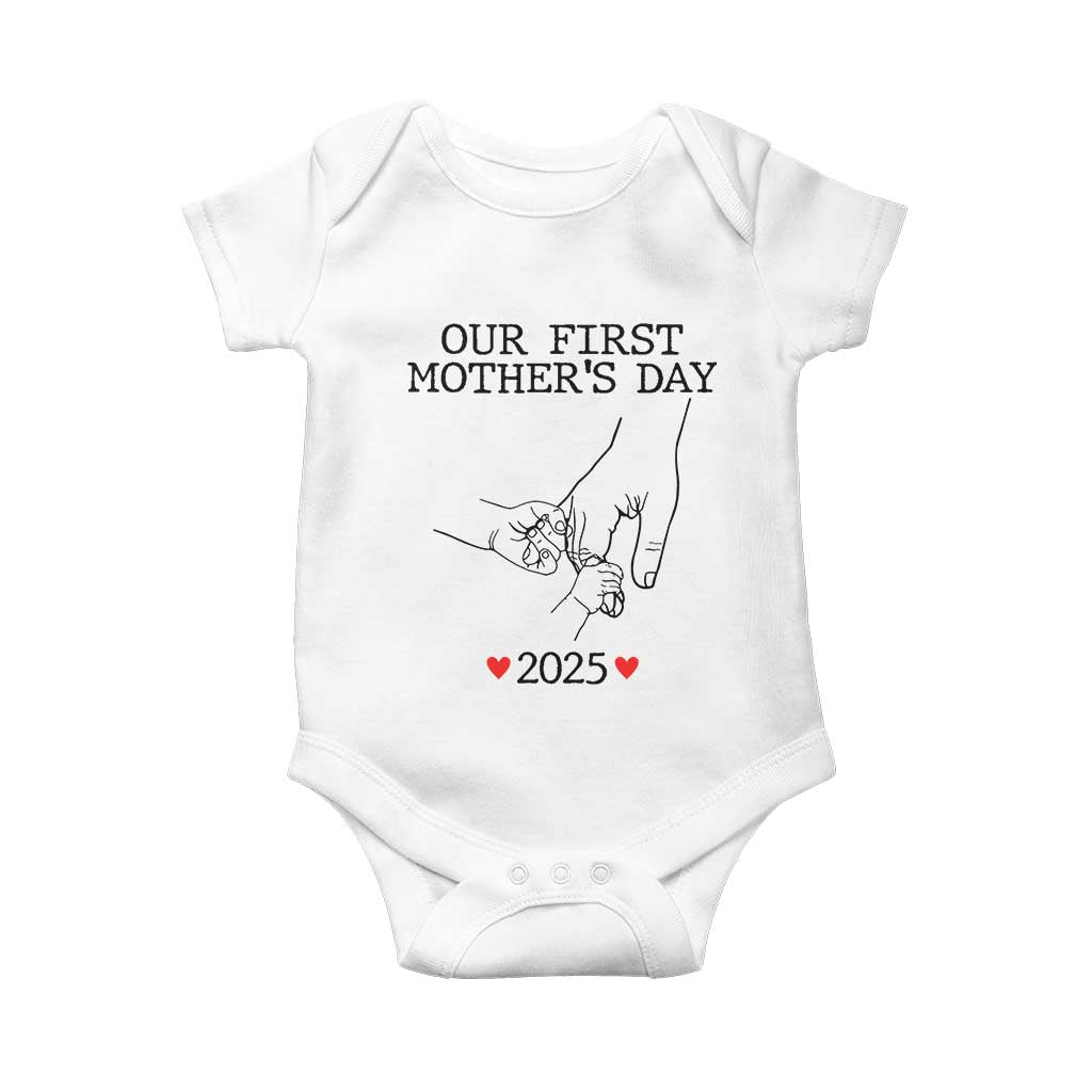 New Mom of Twins Est. 2025 Baby Onesie First Mother’s Day Matching Gift Light