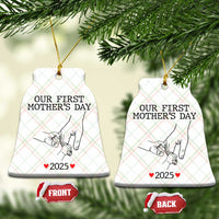 New Mom of Twins Est. 2025 Ceramic Ornament First Mother’s Day Matching Gift Light - Wonder Print Shop