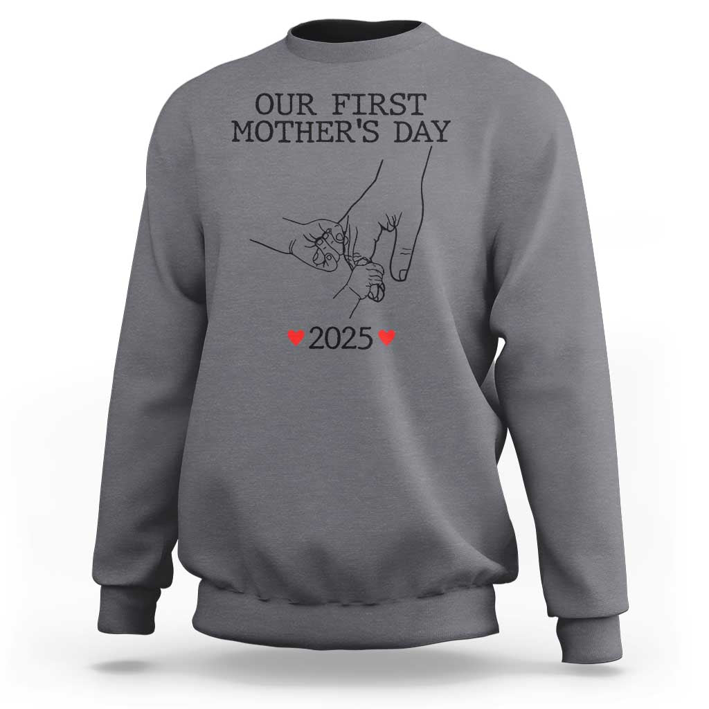 New Mom of Twins Est. 2025 Sweatshirt First Mother’s Day Matching Gift Light