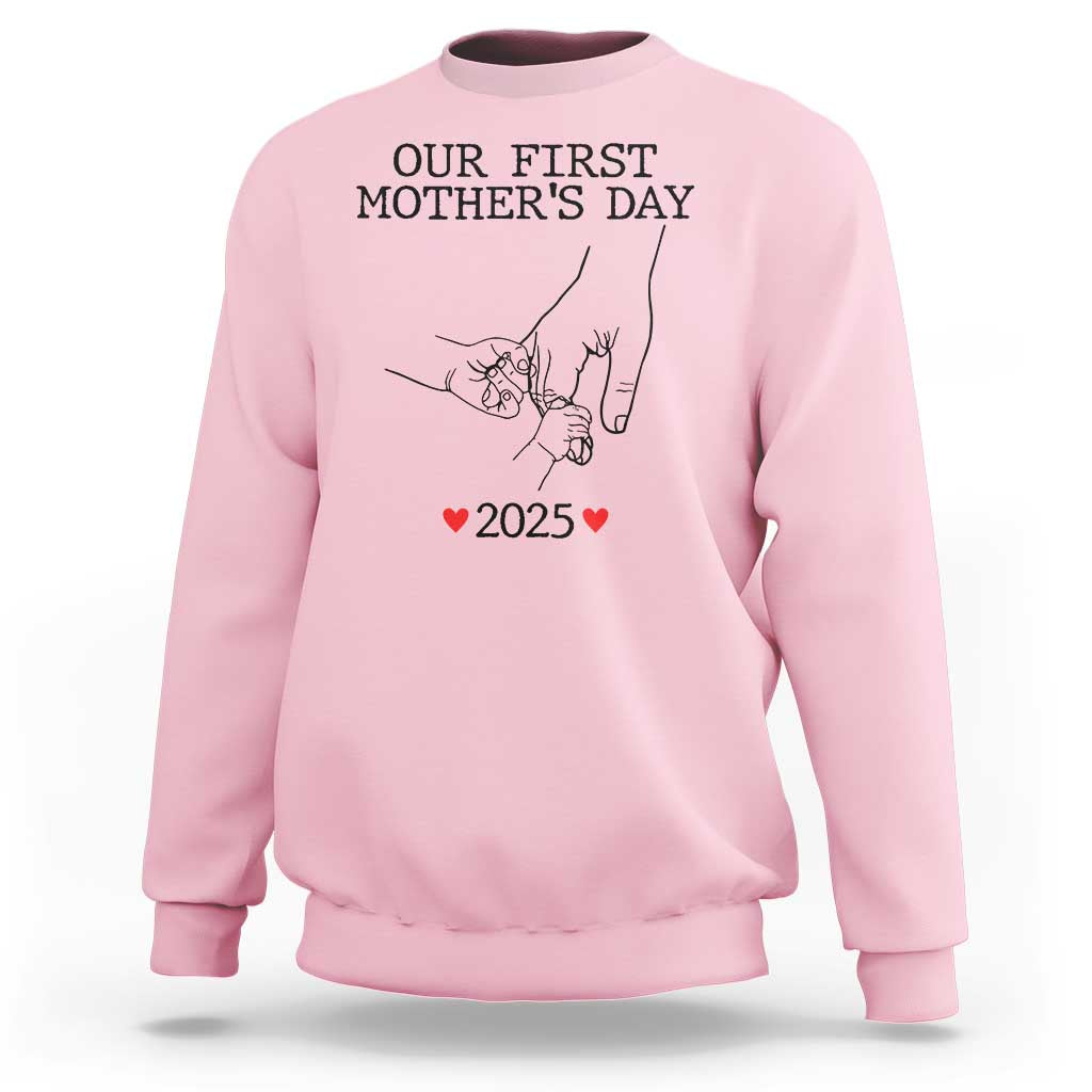 New Mom of Twins Est. 2025 Sweatshirt First Mother’s Day Matching Gift Light