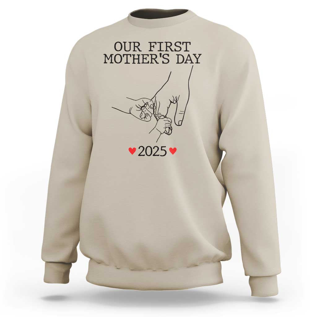 New Mom of Twins Est. 2025 Sweatshirt First Mother’s Day Matching Gift Light
