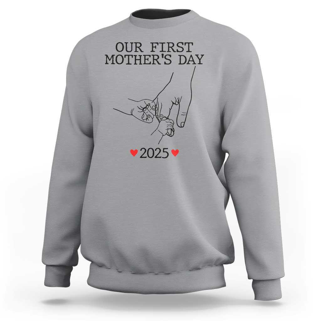 New Mom of Twins Est. 2025 Sweatshirt First Mother’s Day Matching Gift Light
