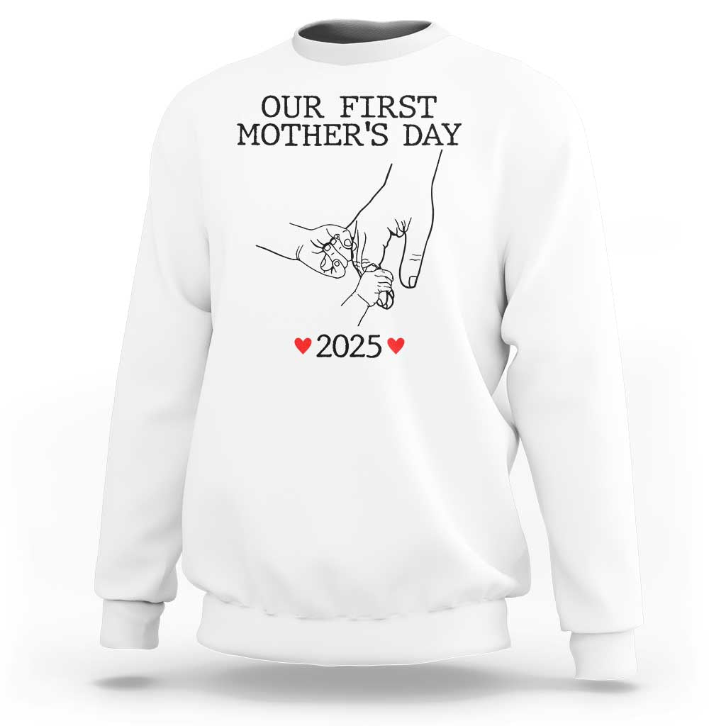 New Mom of Twins Est. 2025 Sweatshirt First Mother’s Day Matching Gift Light