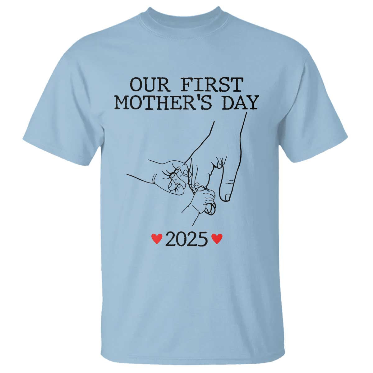 New Mom of Twins Est. 2025 T Shirt First Mother’s Day Matching Gift Light