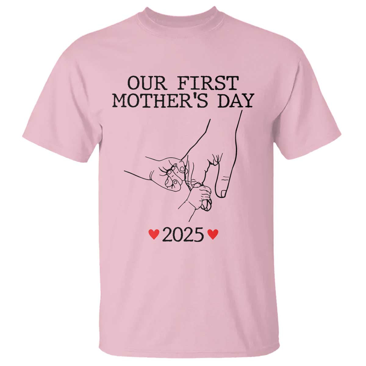 New Mom of Twins Est. 2025 T Shirt First Mother’s Day Matching Gift Light