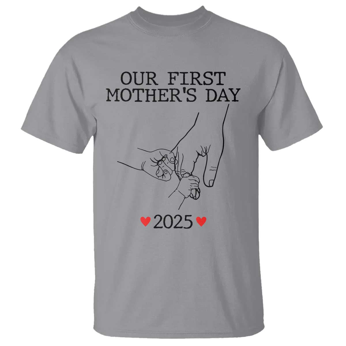 New Mom of Twins Est. 2025 T Shirt First Mother’s Day Matching Gift Light