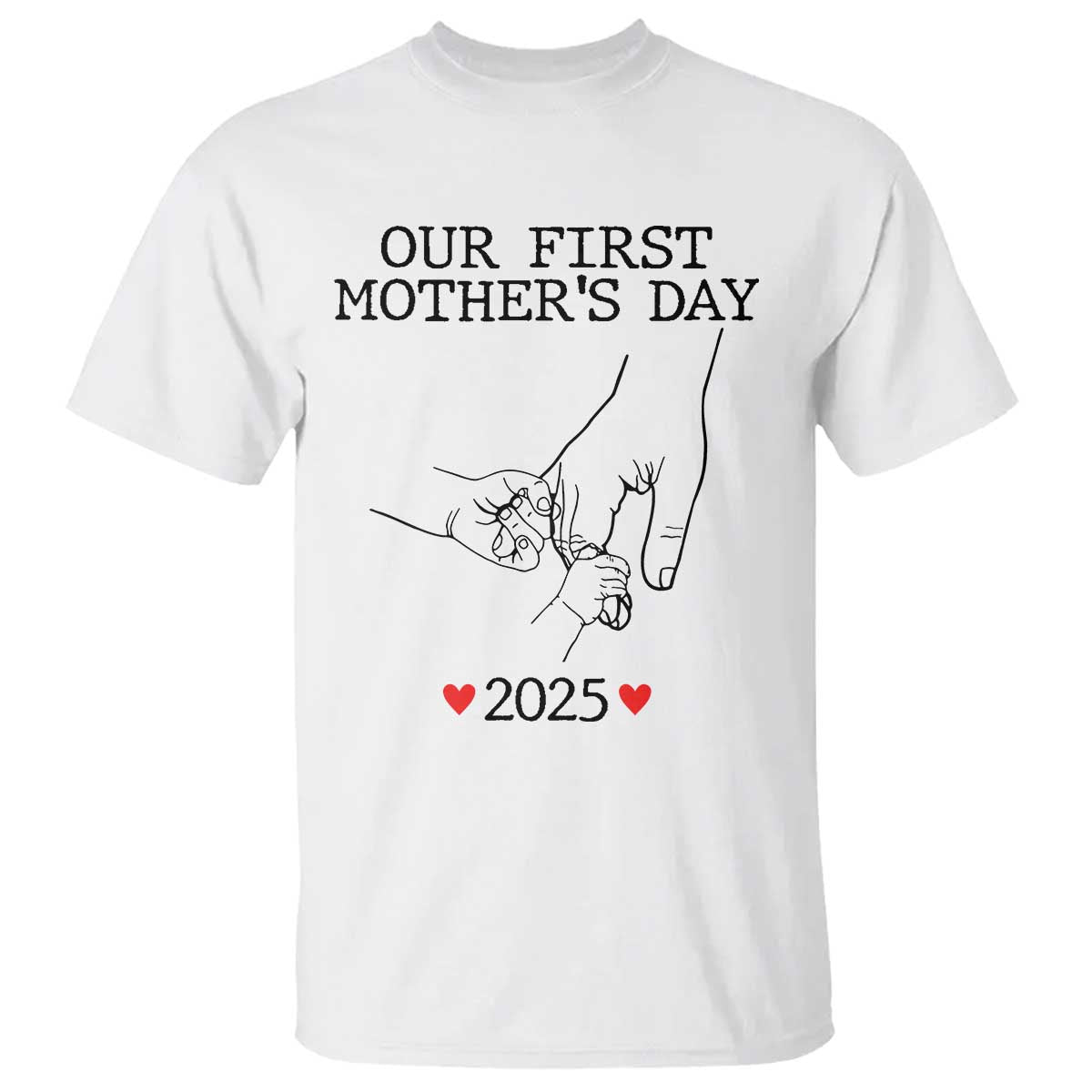 New Mom of Twins Est. 2025 T Shirt First Mother’s Day Matching Gift Light