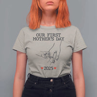 New Mom of Twins Est. 2025 T Shirt For Women First Mother’s Day Matching Gift Light