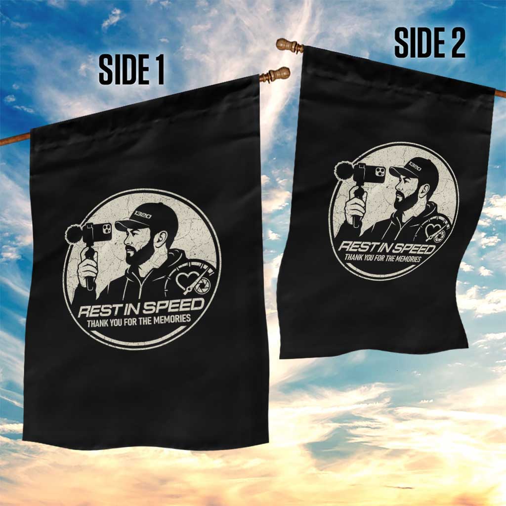 Rest In Speed Thank You For The Memories Garden Flag Automotive Media Legend Memorial Tribute