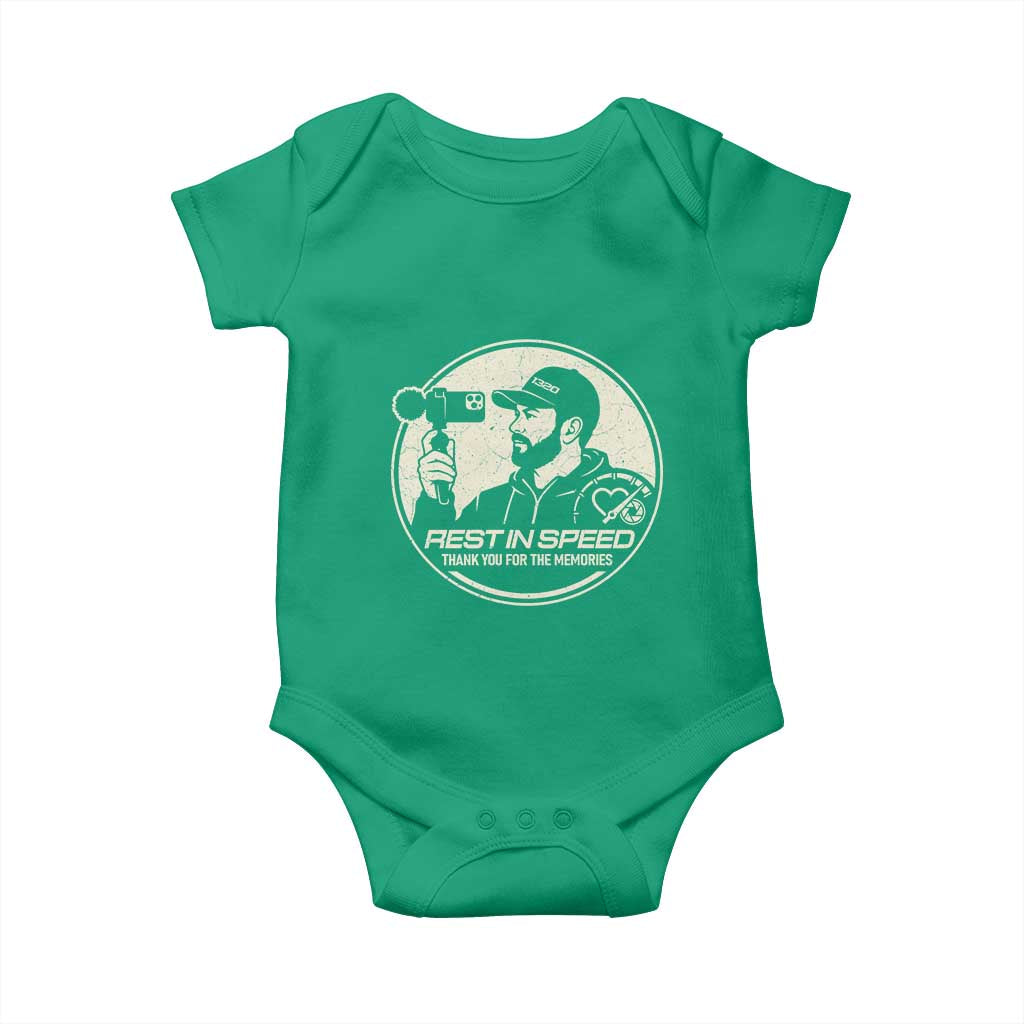 Rest In Speed Thank You For The Memories Baby Onesie Automotive Media Legend Memorial Tribute