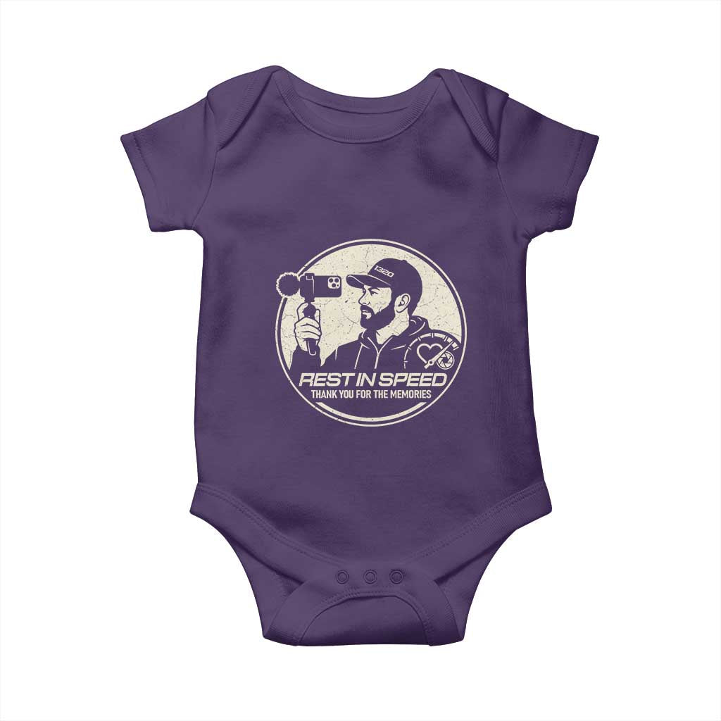 Rest In Speed Thank You For The Memories Baby Onesie Automotive Media Legend Memorial Tribute