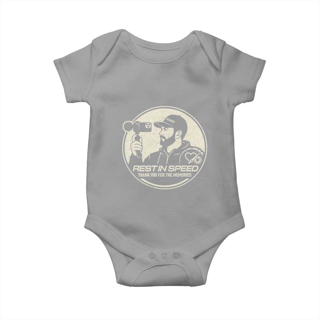 Rest In Speed Thank You For The Memories Baby Onesie Automotive Media Legend Memorial Tribute