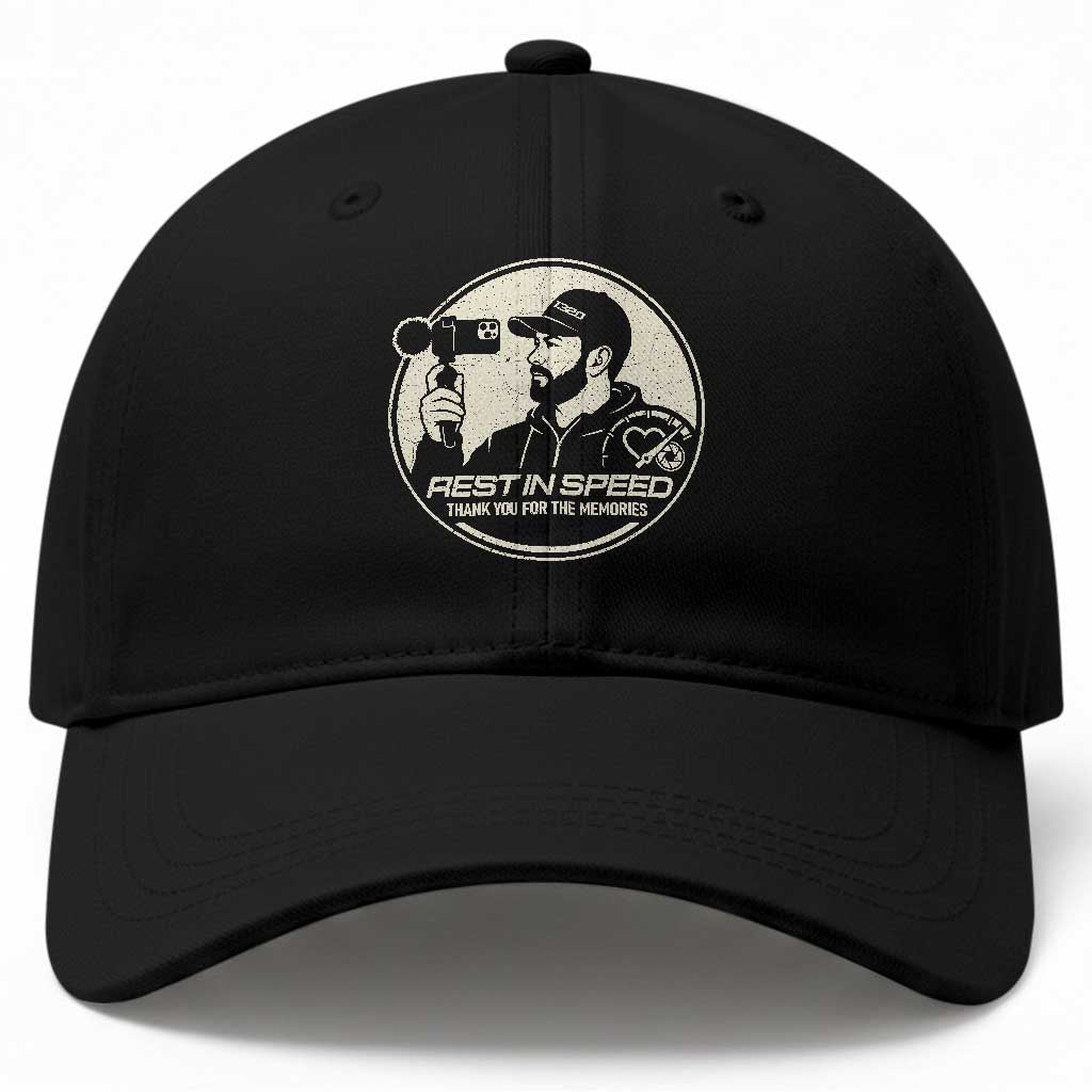 Rest In Speed Thank You For The Memories Baseball Cap Automotive Media Legend Memorial Tribute