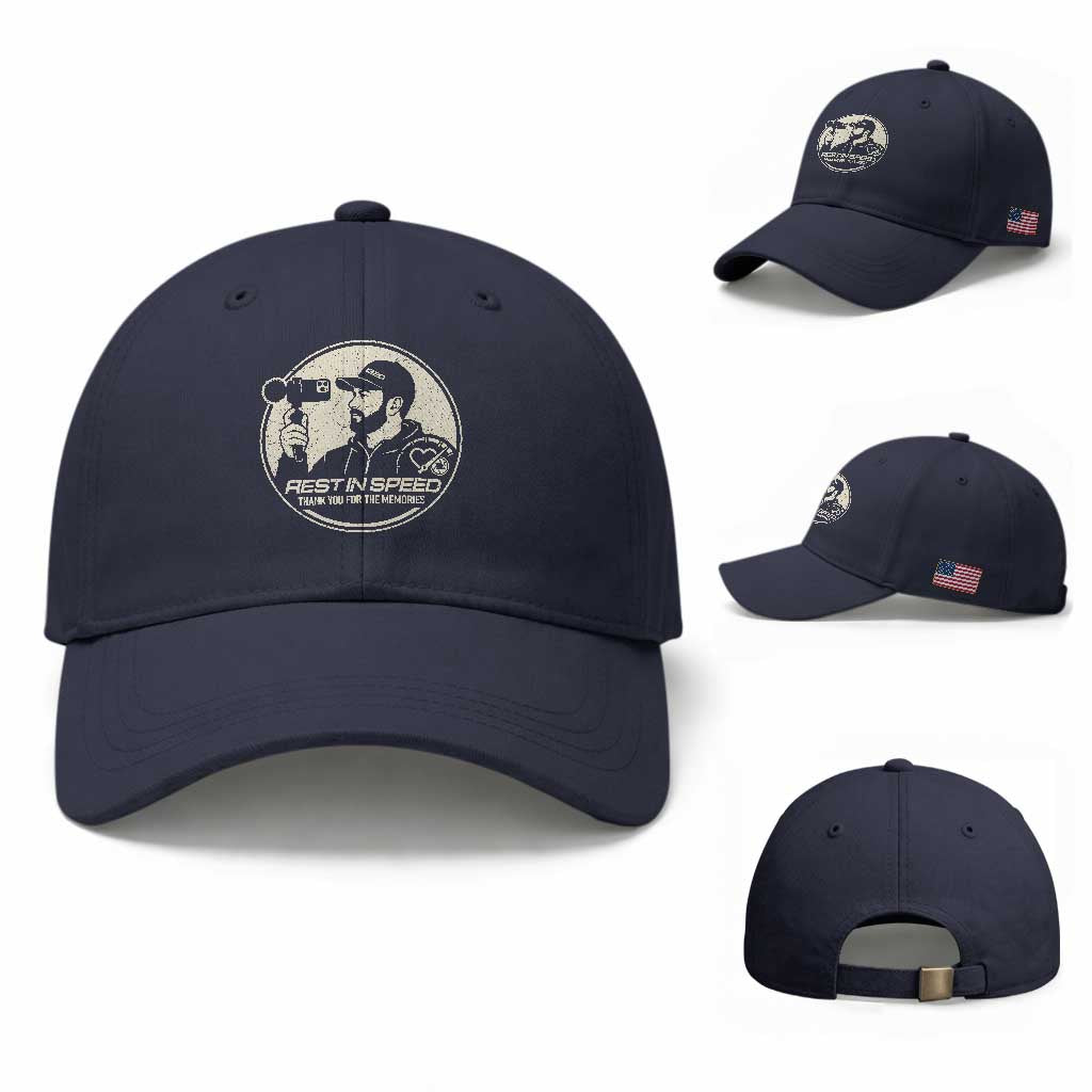 Rest In Speed Thank You For The Memories Baseball Cap Automotive Media Legend Memorial Tribute