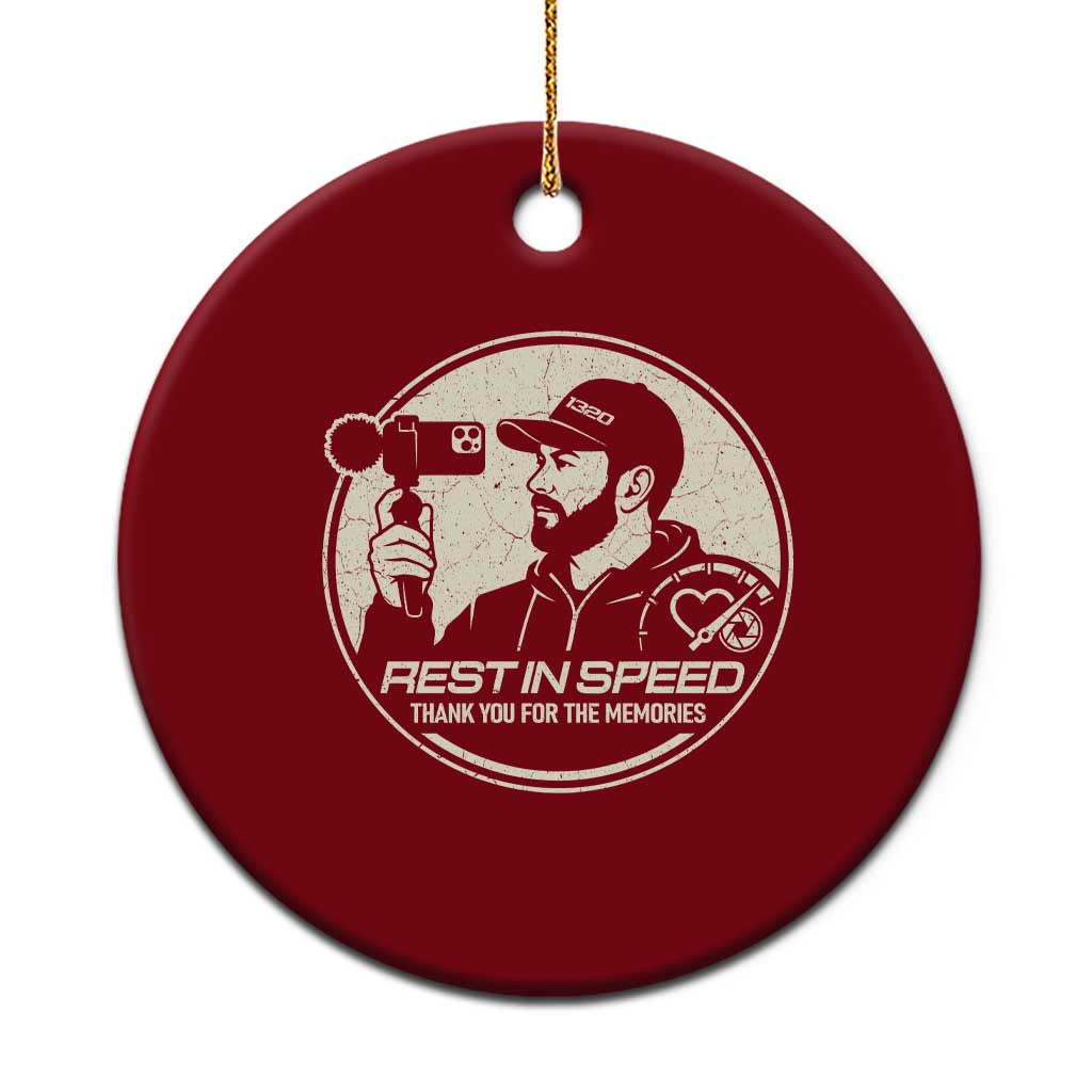 Rest In Speed Thank You For The Memories Ceramic Ornament Automotive Media Legend Memorial Tribute