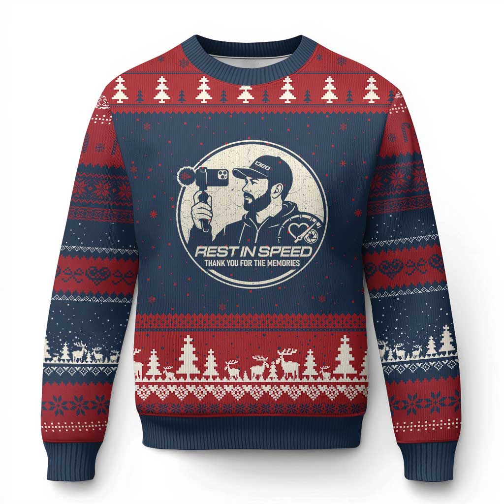Rest In Speed Thank You For The Memories Ugly Christmas Sweater Automotive Media Legend Memorial Tribute