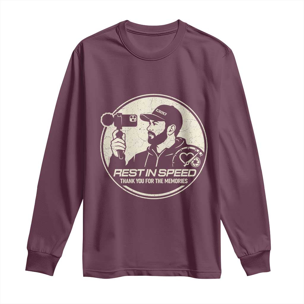 Rest In Speed Thank You For The Memories Long Sleeve Shirt Automotive Media Legend Memorial Tribute