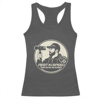 Rest In Speed Thank You For The Memories Racerback Tank Top Automotive Media Legend Memorial Tribute