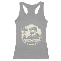 Rest In Speed Thank You For The Memories Racerback Tank Top Automotive Media Legend Memorial Tribute