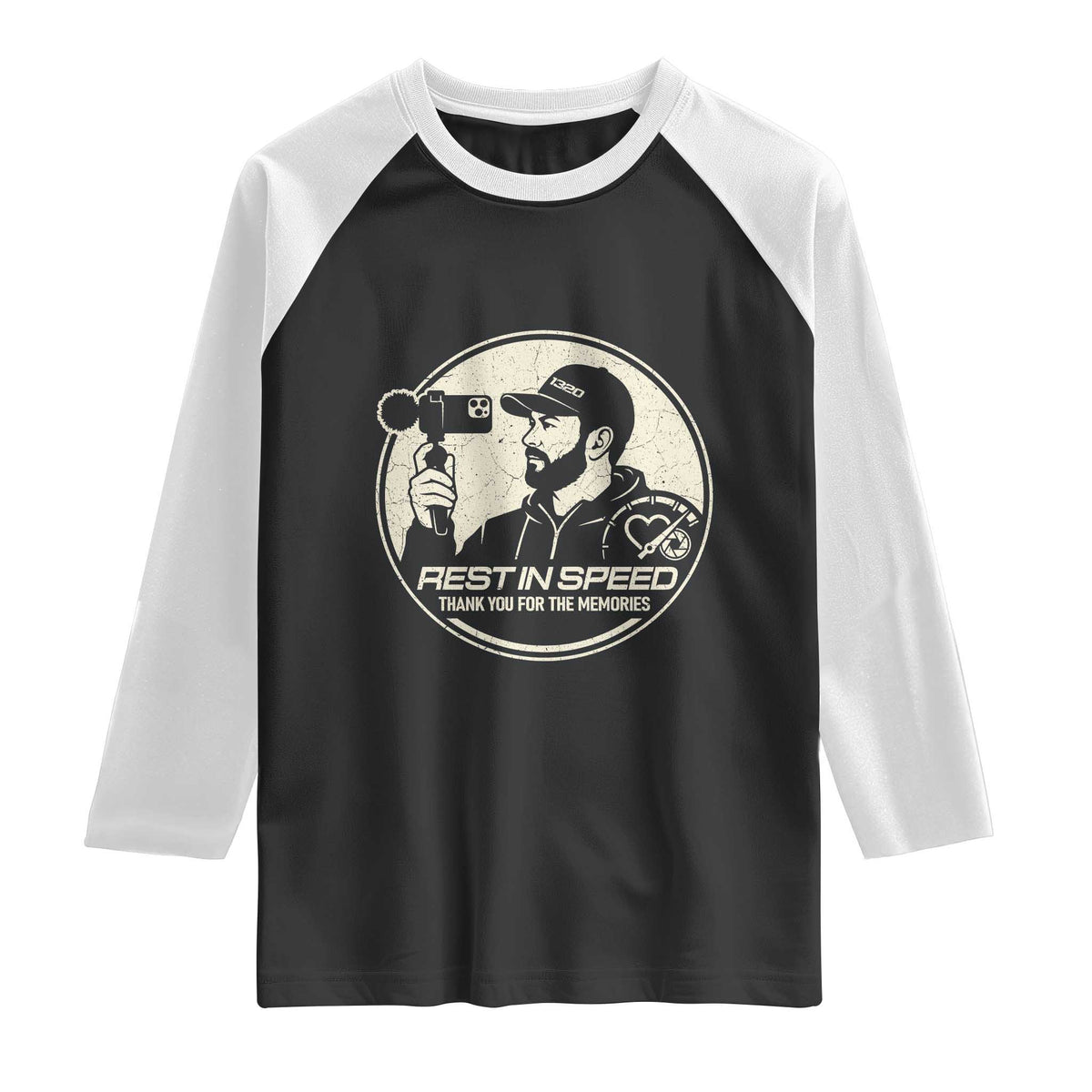 Rest In Speed Thank You For The Memories Raglan Shirt Automotive Media Legend Memorial Tribute