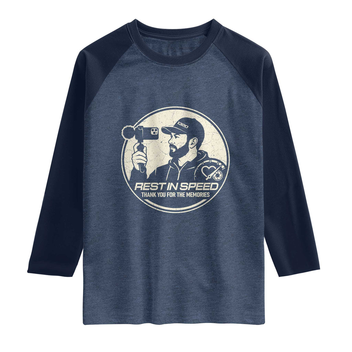 Rest In Speed Thank You For The Memories Raglan Shirt Automotive Media Legend Memorial Tribute