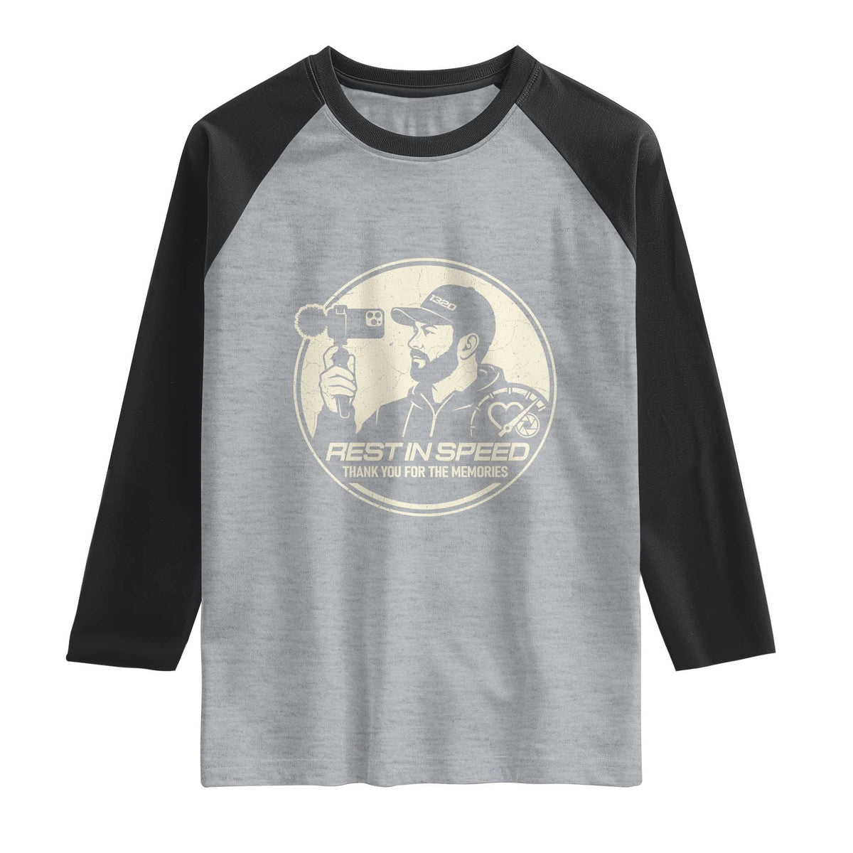 Rest In Speed Thank You For The Memories Raglan Shirt Automotive Media Legend Memorial Tribute