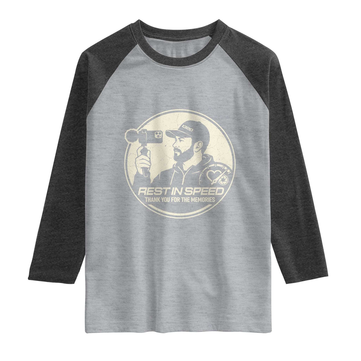 Rest In Speed Thank You For The Memories Raglan Shirt Automotive Media Legend Memorial Tribute