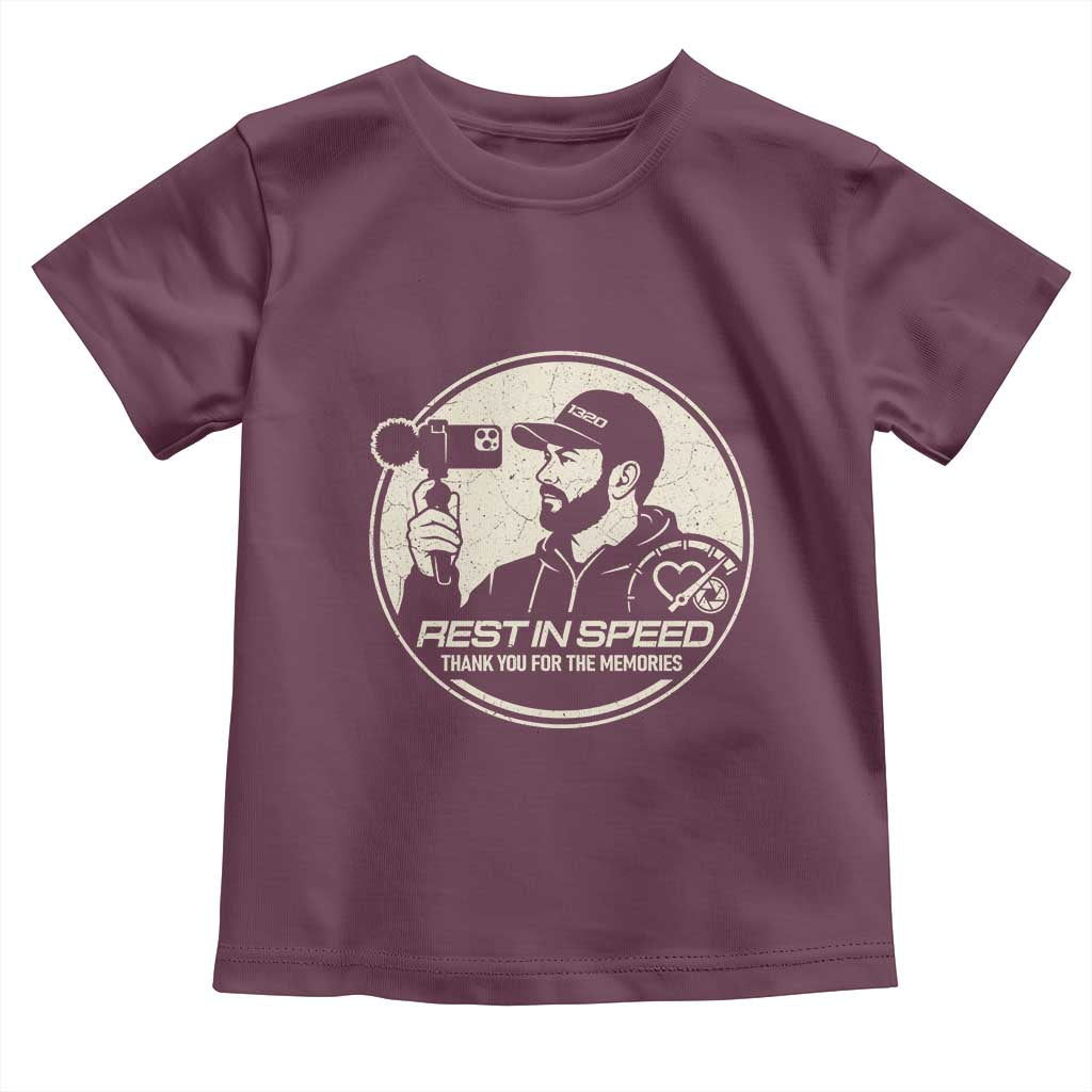 Rest In Speed Thank You For The Memories Toddler T Shirt Automotive Media Legend Memorial Tribute