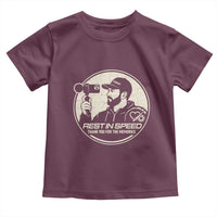Rest In Speed Thank You For The Memories Toddler T Shirt Automotive Media Legend Memorial Tribute