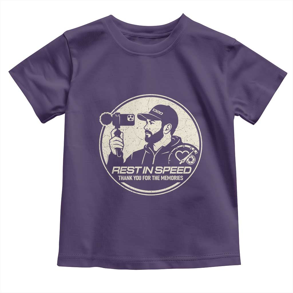 Rest In Speed Thank You For The Memories Toddler T Shirt Automotive Media Legend Memorial Tribute