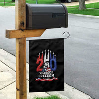 250 Years of Freedom Abraham Lincoln Patriotic Garden Flag US Fighter Jets Red White and Blue 1776 to 2026 Semiquincentennial