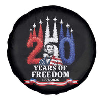 250 Years of Freedom Abraham Lincoln Patriotic Spare Tire Cover US Fighter Jets Red White and Blue 1776 to 2026 Semiquincentennial