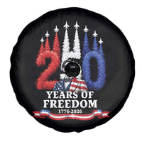 250 Years of Freedom Abraham Lincoln Patriotic Spare Tire Cover US Fighter Jets Red White and Blue 1776 to 2026 Semiquincentennial