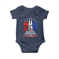250 Years of Freedom Abraham Lincoln Patriotic Baby Onesie US Fighter Jets Red White and Blue 1776 to 2026 Semiquincentennial