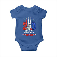 250 Years of Freedom Abraham Lincoln Patriotic Baby Onesie US Fighter Jets Red White and Blue 1776 to 2026 Semiquincentennial