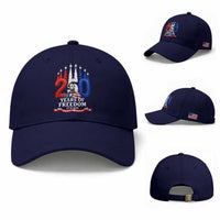 250 Years of Freedom Abraham Lincoln Patriotic Baseball Cap US Fighter Jets Red White and Blue 1776 to 2026 Semiquincentennial
