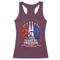 250 Years of Freedom Abraham Lincoln Patriotic Racerback Tank Top US Fighter Jets Red White and Blue 1776 to 2026 Semiquincentennial
