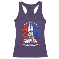 250 Years of Freedom Abraham Lincoln Patriotic Racerback Tank Top US Fighter Jets Red White and Blue 1776 to 2026 Semiquincentennial