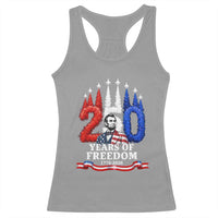 250 Years of Freedom Abraham Lincoln Patriotic Racerback Tank Top US Fighter Jets Red White and Blue 1776 to 2026 Semiquincentennial