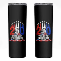 250 Years of Freedom Abraham Lincoln Patriotic Skinny Tumbler US Fighter Jets Red White and Blue 1776 to 2026 Semiquincentennial