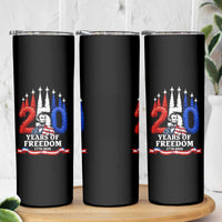 250 Years of Freedom Abraham Lincoln Patriotic Skinny Tumbler US Fighter Jets Red White and Blue 1776 to 2026 Semiquincentennial