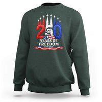 250 Years of Freedom Abraham Lincoln Patriotic Sweatshirt US Fighter Jets Red White and Blue 1776 to 2026 Semiquincentennial