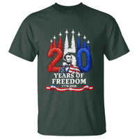 250 Years of Freedom Abraham Lincoln Patriotic T Shirt US Fighter Jets Red White and Blue 1776 to 2026 Semiquincentennial