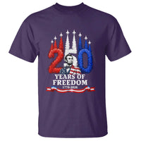 250 Years of Freedom Abraham Lincoln Patriotic T Shirt US Fighter Jets Red White and Blue 1776 to 2026 Semiquincentennial