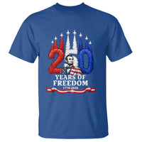 250 Years of Freedom Abraham Lincoln Patriotic T Shirt US Fighter Jets Red White and Blue 1776 to 2026 Semiquincentennial