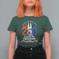 250 Years of Freedom Abraham Lincoln Patriotic T Shirt For Women US Fighter Jets Red White and Blue 1776 to 2026 Semiquincentennial