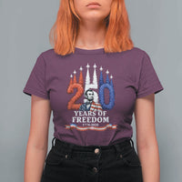 250 Years of Freedom Abraham Lincoln Patriotic T Shirt For Women US Fighter Jets Red White and Blue 1776 to 2026 Semiquincentennial