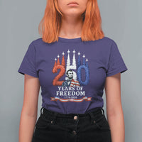 250 Years of Freedom Abraham Lincoln Patriotic T Shirt For Women US Fighter Jets Red White and Blue 1776 to 2026 Semiquincentennial