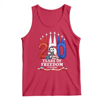 250 Years of Freedom Abraham Lincoln Patriotic Tank Top US Fighter Jets Red White and Blue 1776 to 2026 Semiquincentennial