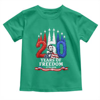250 Years of Freedom Abraham Lincoln Patriotic Toddler T Shirt US Fighter Jets Red White and Blue 1776 to 2026 Semiquincentennial